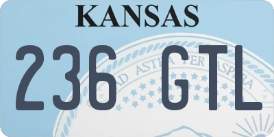 KS license plate 236GTL