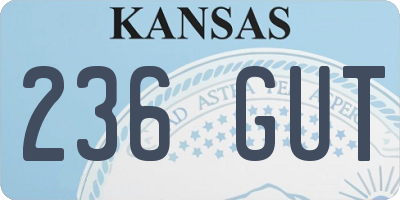 KS license plate 236GUT