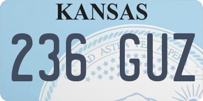 KS license plate 236GUZ