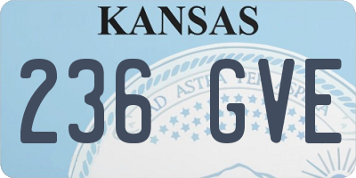 KS license plate 236GVE