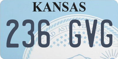 KS license plate 236GVG