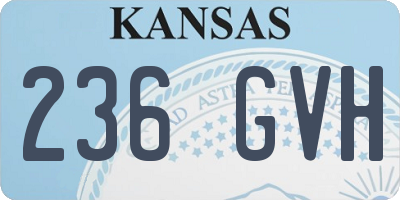 KS license plate 236GVH
