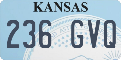 KS license plate 236GVQ