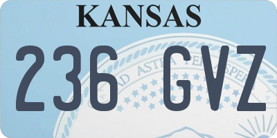 KS license plate 236GVZ