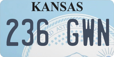 KS license plate 236GWN