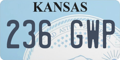 KS license plate 236GWP