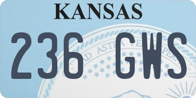 KS license plate 236GWS