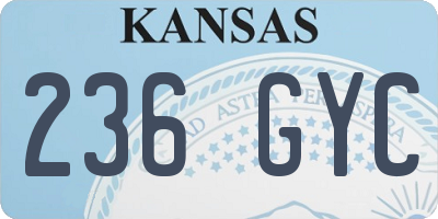 KS license plate 236GYC