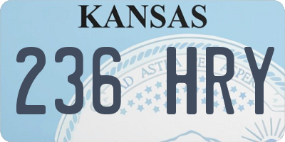 KS license plate 236HRY