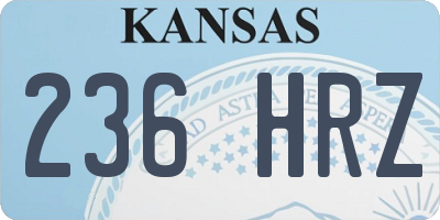 KS license plate 236HRZ