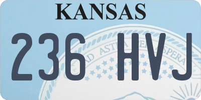 KS license plate 236HVJ