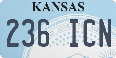KS license plate 236ICN