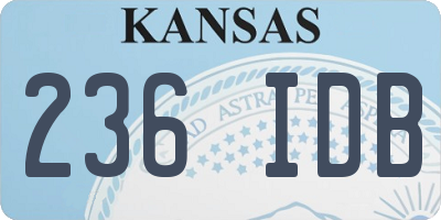 KS license plate 236IDB