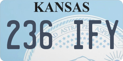 KS license plate 236IFY