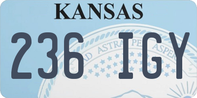 KS license plate 236IGY