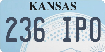 KS license plate 236IPO