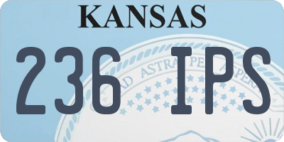KS license plate 236IPS