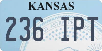 KS license plate 236IPT