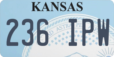 KS license plate 236IPW