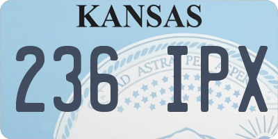 KS license plate 236IPX