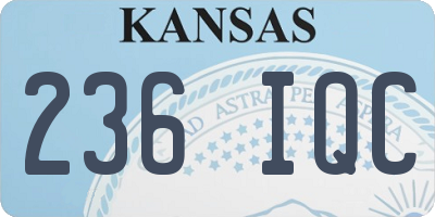 KS license plate 236IQC