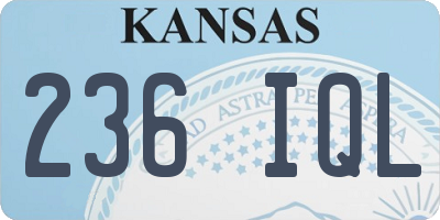 KS license plate 236IQL