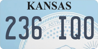 KS license plate 236IQO