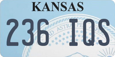 KS license plate 236IQS