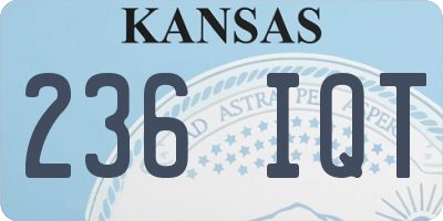 KS license plate 236IQT