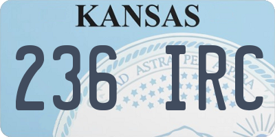 KS license plate 236IRC