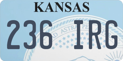 KS license plate 236IRG