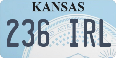 KS license plate 236IRL