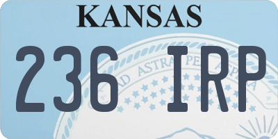 KS license plate 236IRP