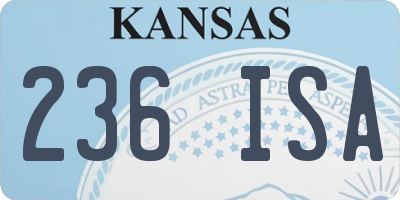 KS license plate 236ISA