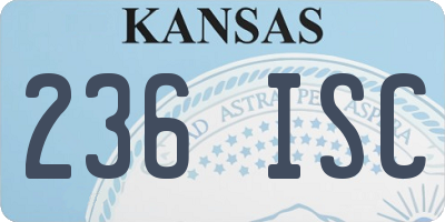 KS license plate 236ISC