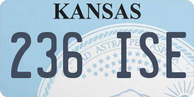 KS license plate 236ISE