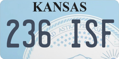 KS license plate 236ISF