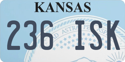 KS license plate 236ISK