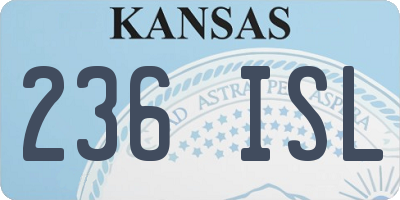 KS license plate 236ISL
