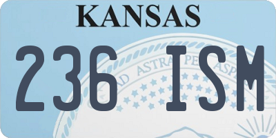 KS license plate 236ISM