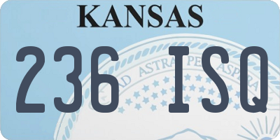 KS license plate 236ISQ