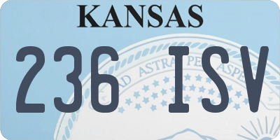 KS license plate 236ISV