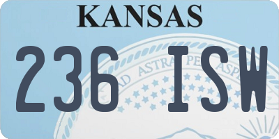 KS license plate 236ISW