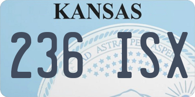 KS license plate 236ISX