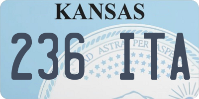 KS license plate 236ITA