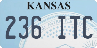 KS license plate 236ITC