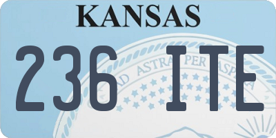 KS license plate 236ITE