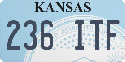 KS license plate 236ITF