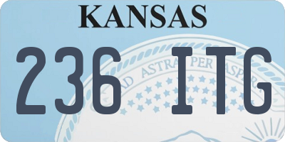 KS license plate 236ITG