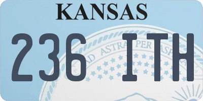 KS license plate 236ITH